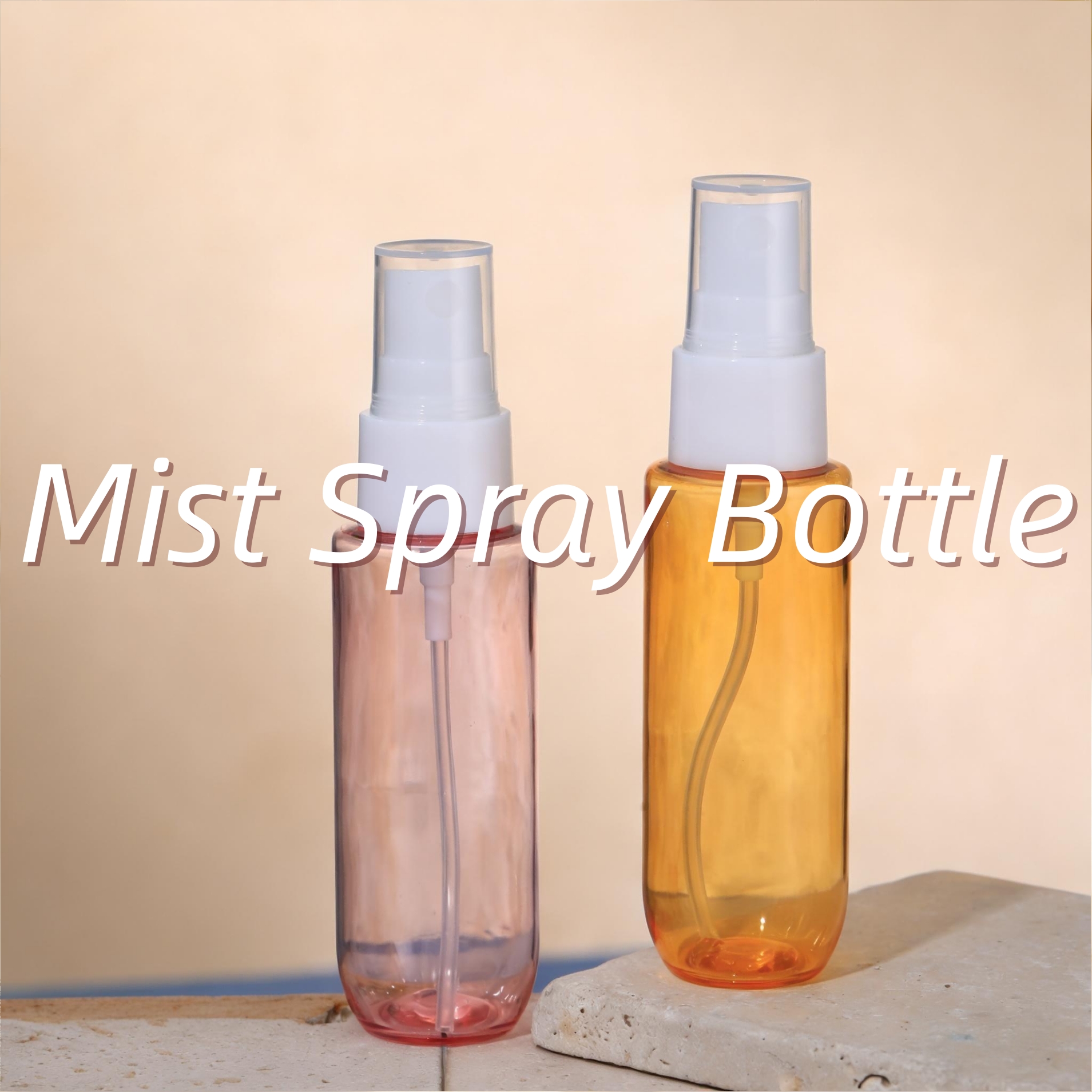 Transparent PET fine mist spray bottles cosmetic travel spray containers
